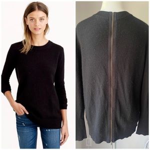 J. Crew Italian Cashmere Back Zip Sweater Tunic